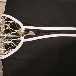 Tribella blouse black/white trim Size M